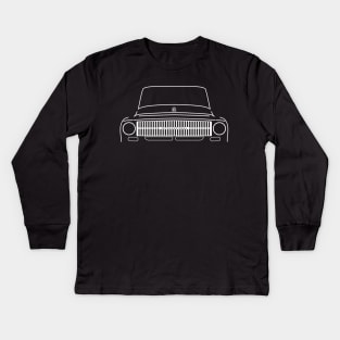 International Harvester 1000A 1960s classic truck white outline graphic Kids Long Sleeve T-Shirt